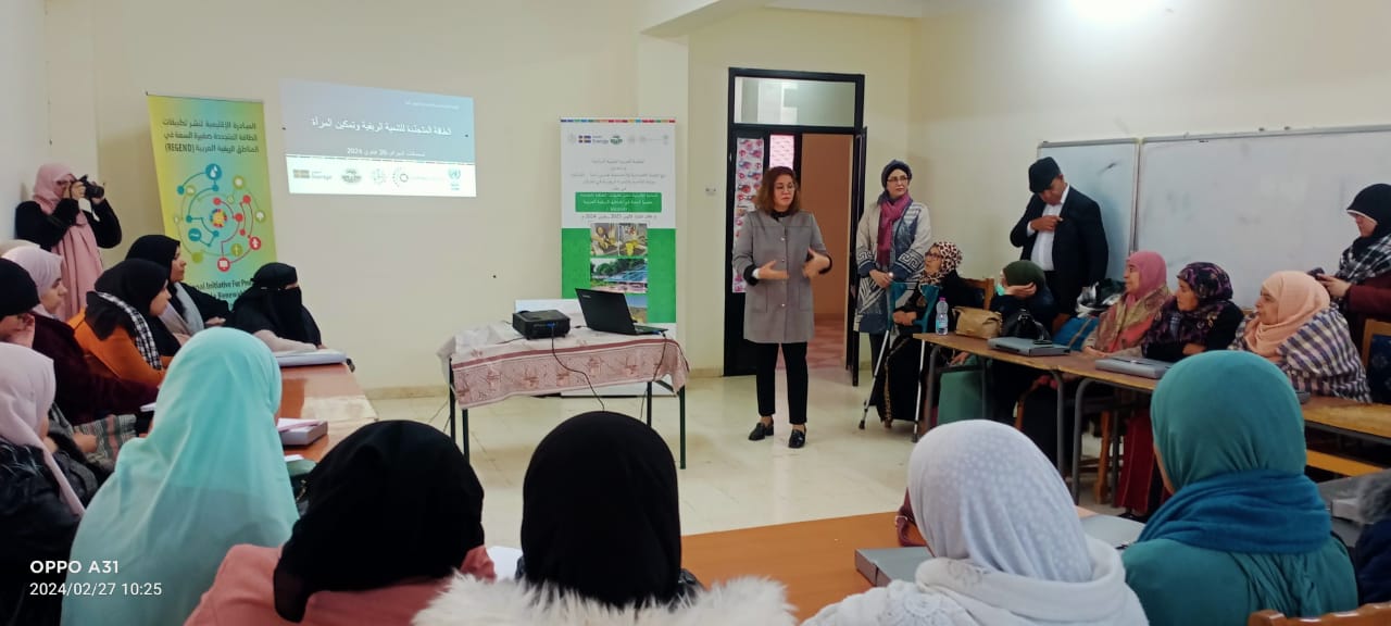 Trainer delivering presentation