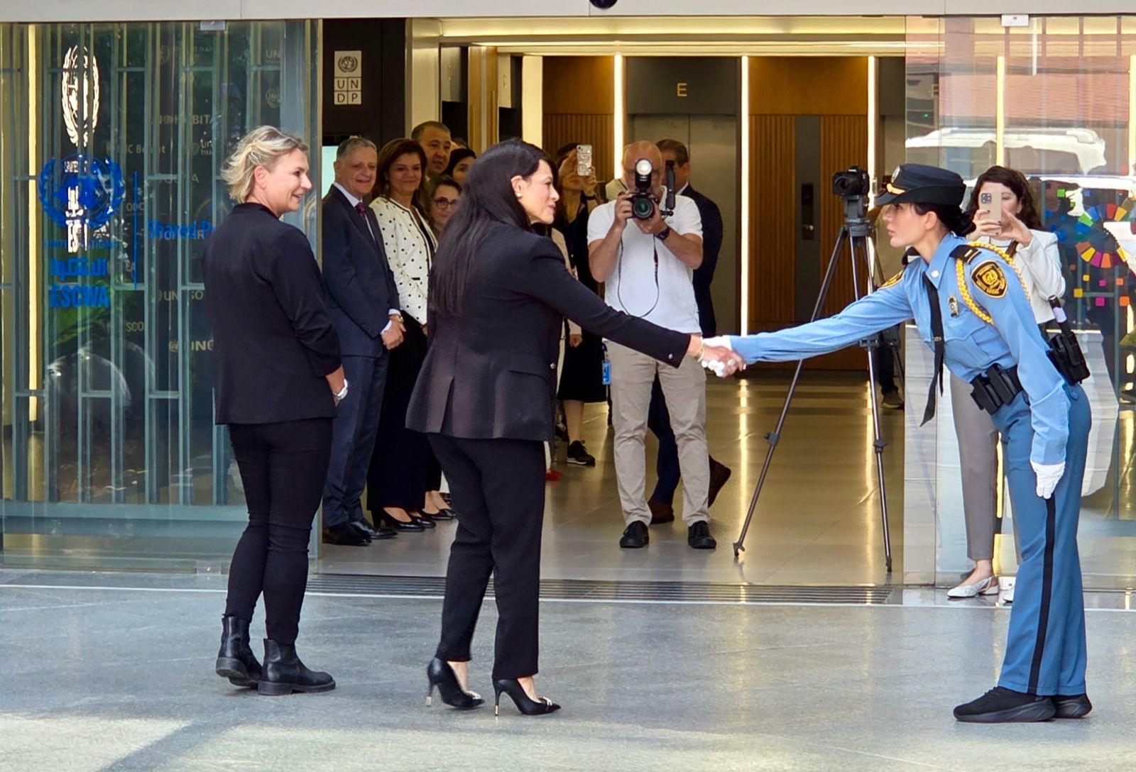 ES greeting staff