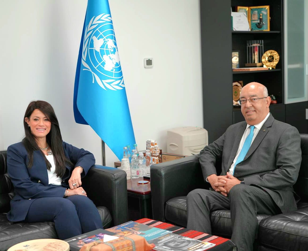 Two UN officials meeting