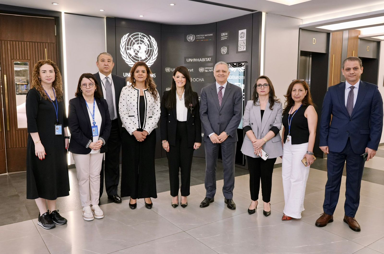 ES in group photo with staff