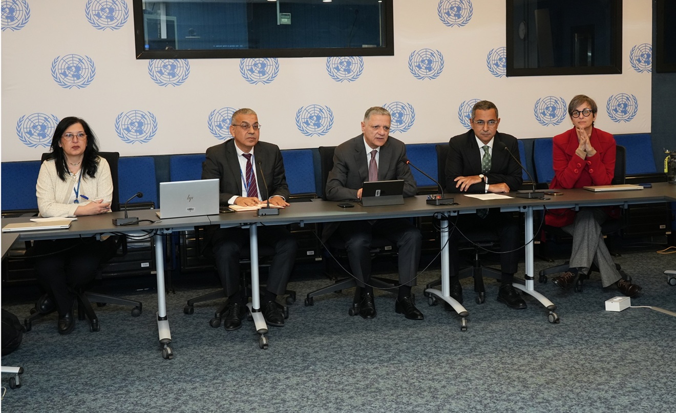 A group of participants from ESCWA participating online