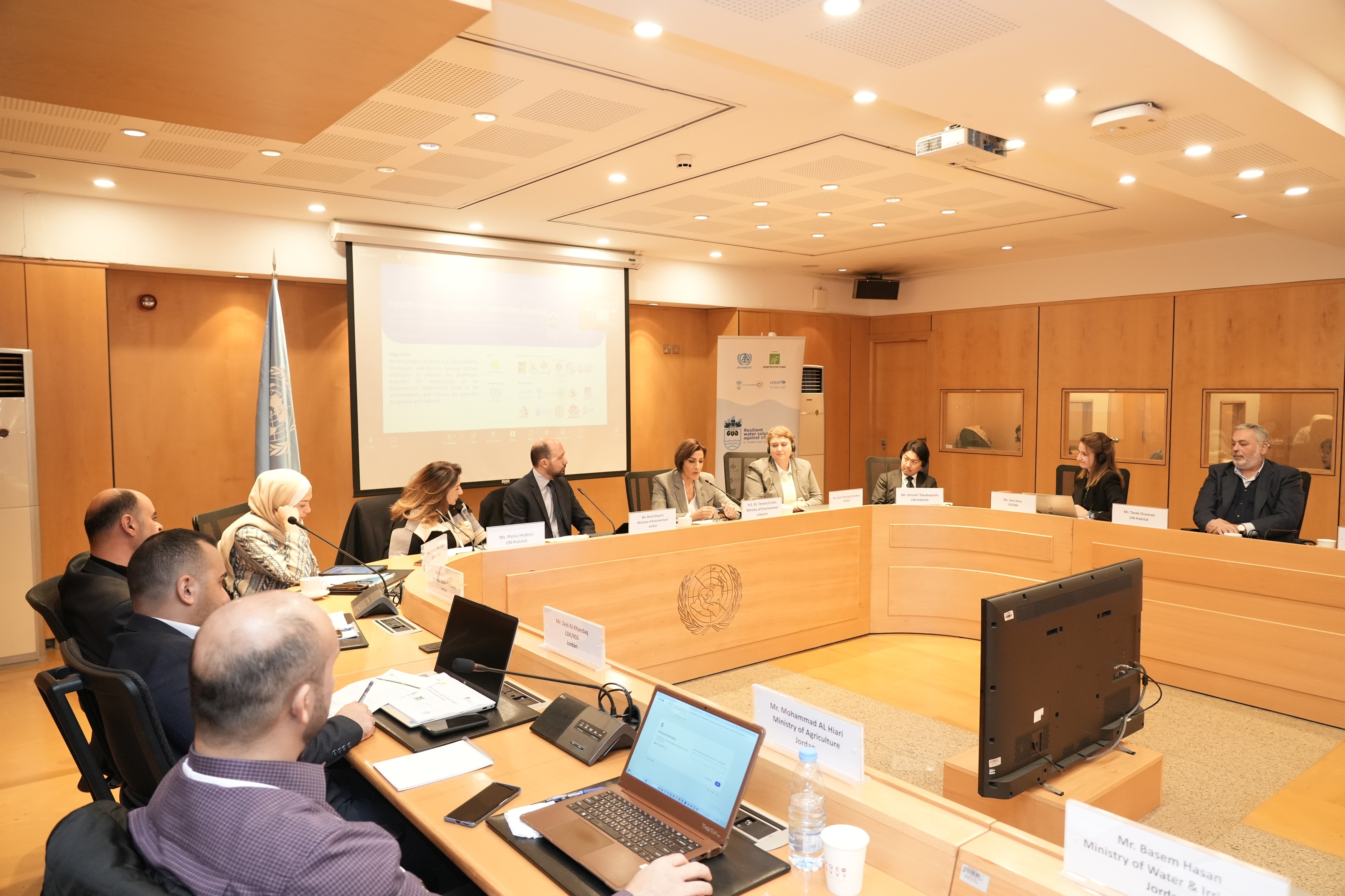 Wide shot of the panel