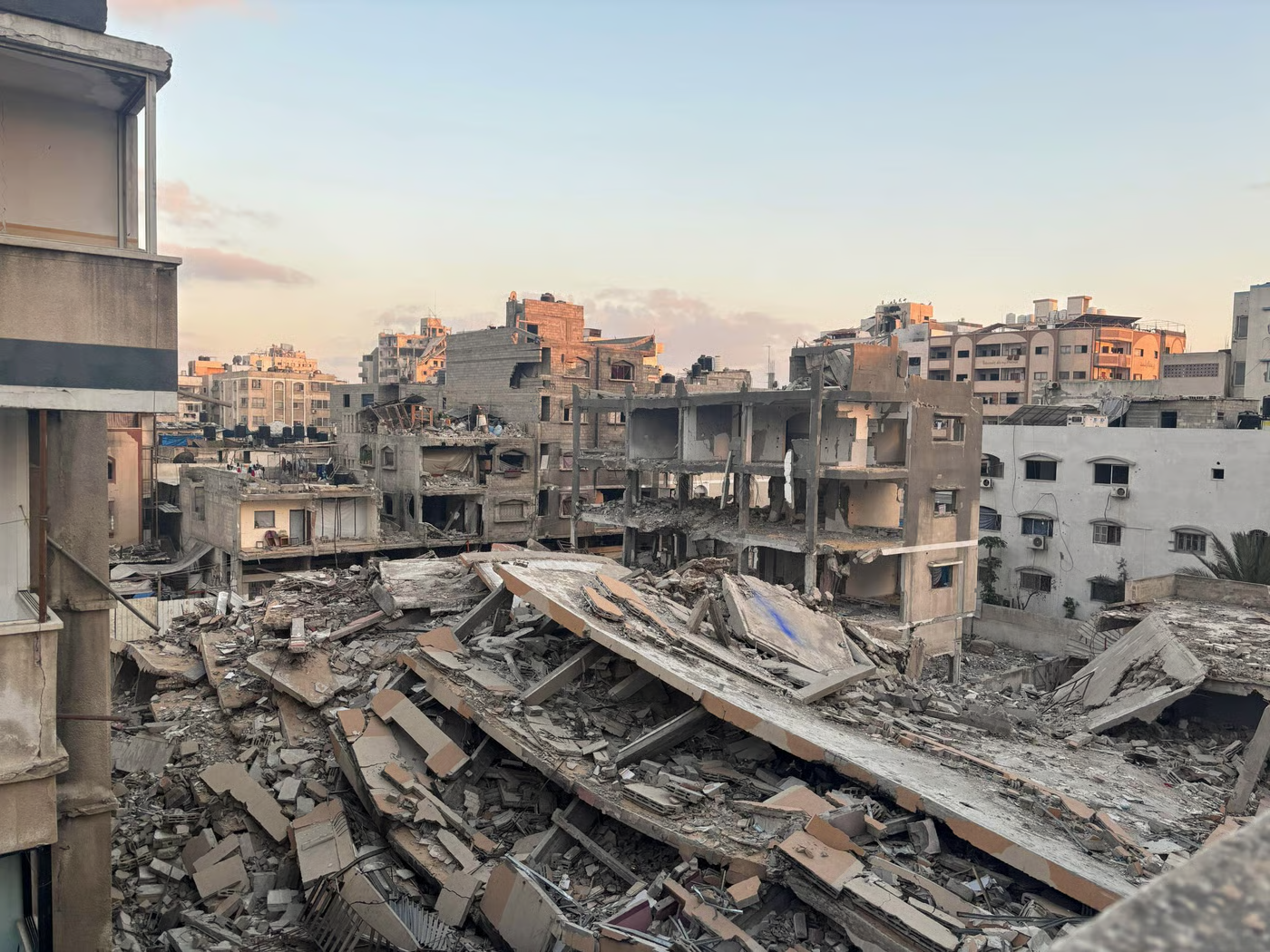 Devastated city