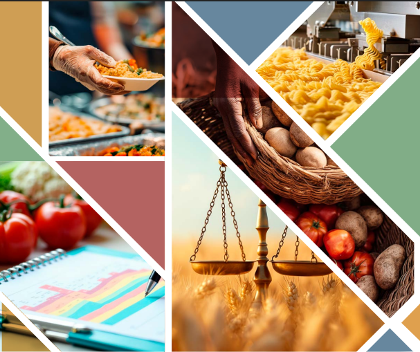 Collage of photos showing food chain elements