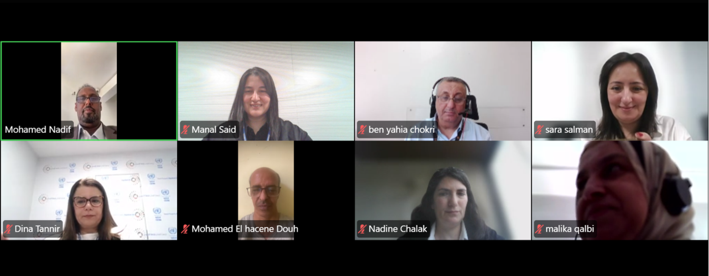 Screenshot of meeting showing several participants