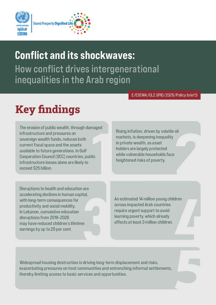 Conflict and its shockwaves: How conflict drives intergenerational inequalities in the Arab region
