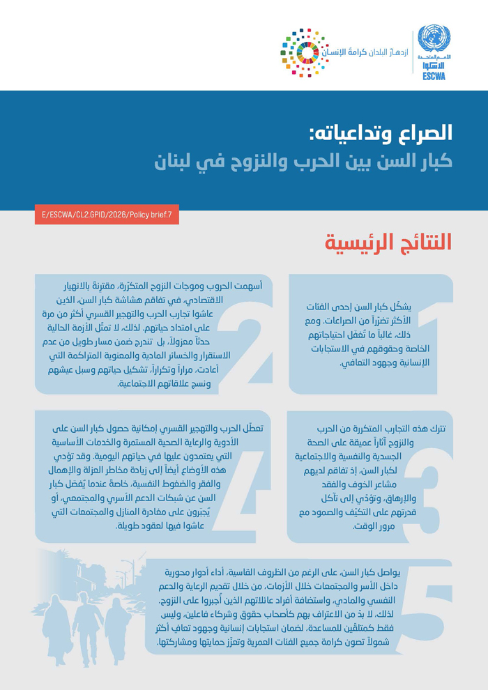 الصراع وتداعياته: كبار السن بين الحرب والنزوح في لبنان