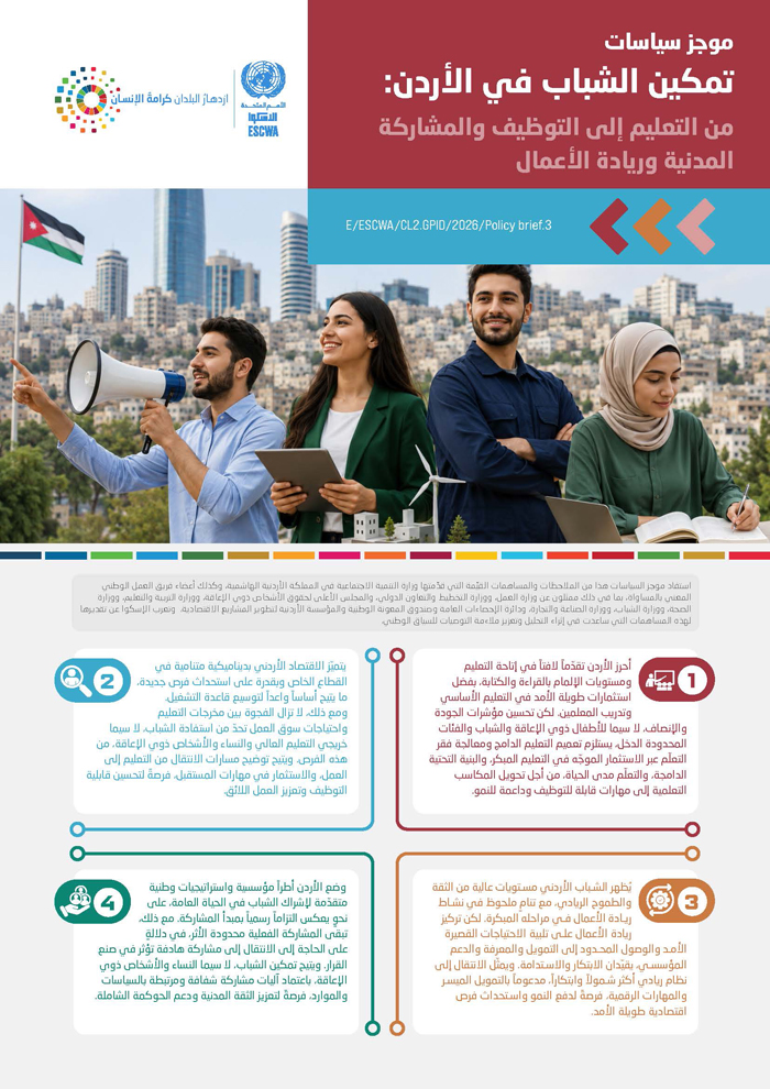 تمكين الشباب في الأردن: من التعليم إلى التوظيف والمشاركة المدنية وريادة الأعمال