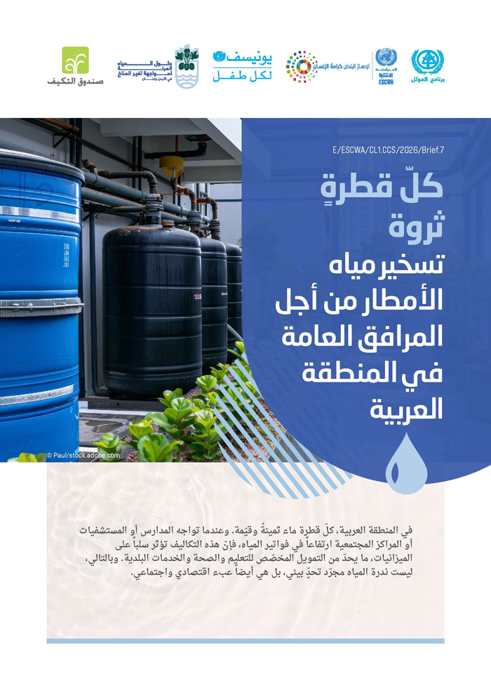 كلّ قطرةٍ ثروة: تسخير مياه الأمطار من أجل المرافق العامة في المنطقة العربية