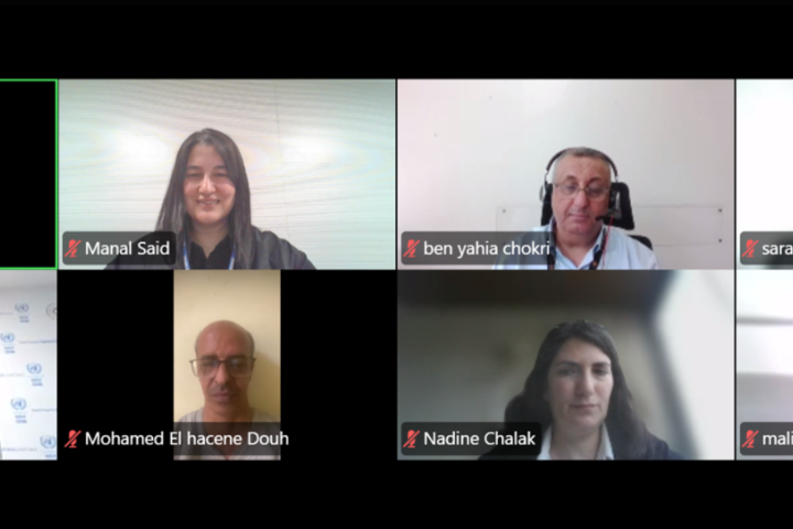 Screenshot of meeting showing several participants