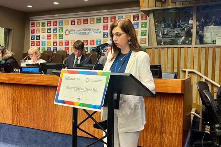 Photo of the ESCWA Executive Secretary Rola Dashti at the ESCWA Executive Secretary Rola Dashti