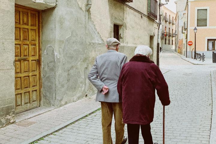 Older persons walking