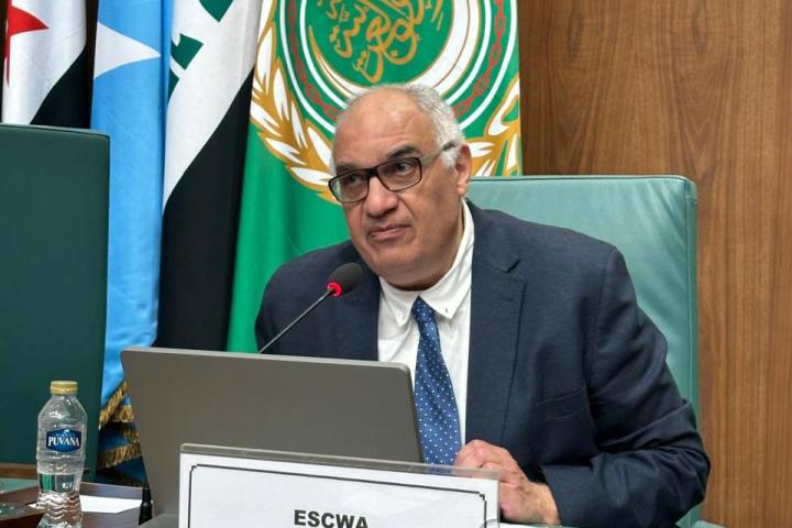 ESCWA official addressing his audience